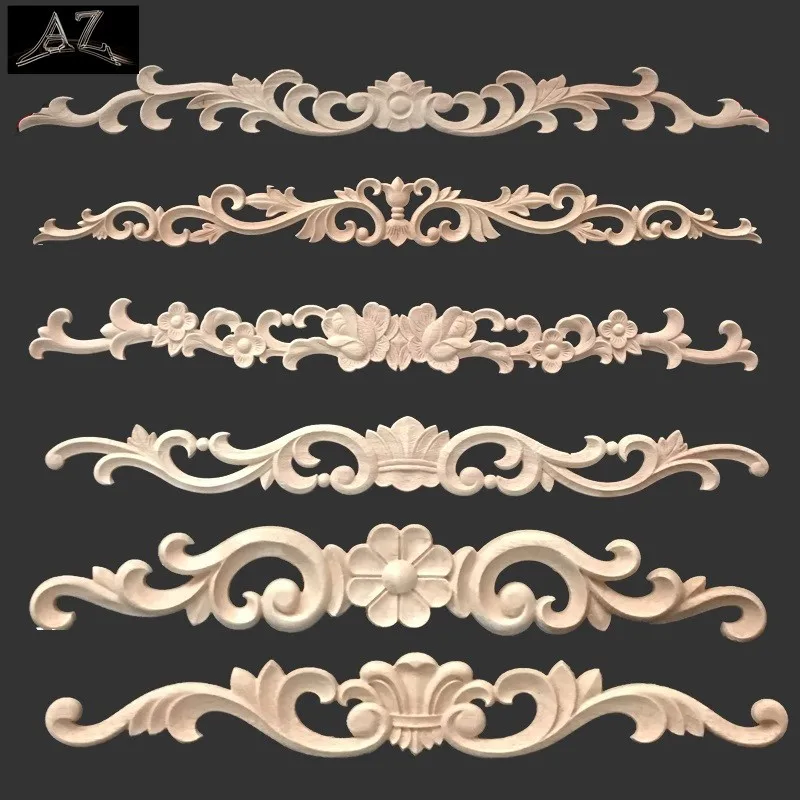 Teak wood moulding home decoration carved wood onlay