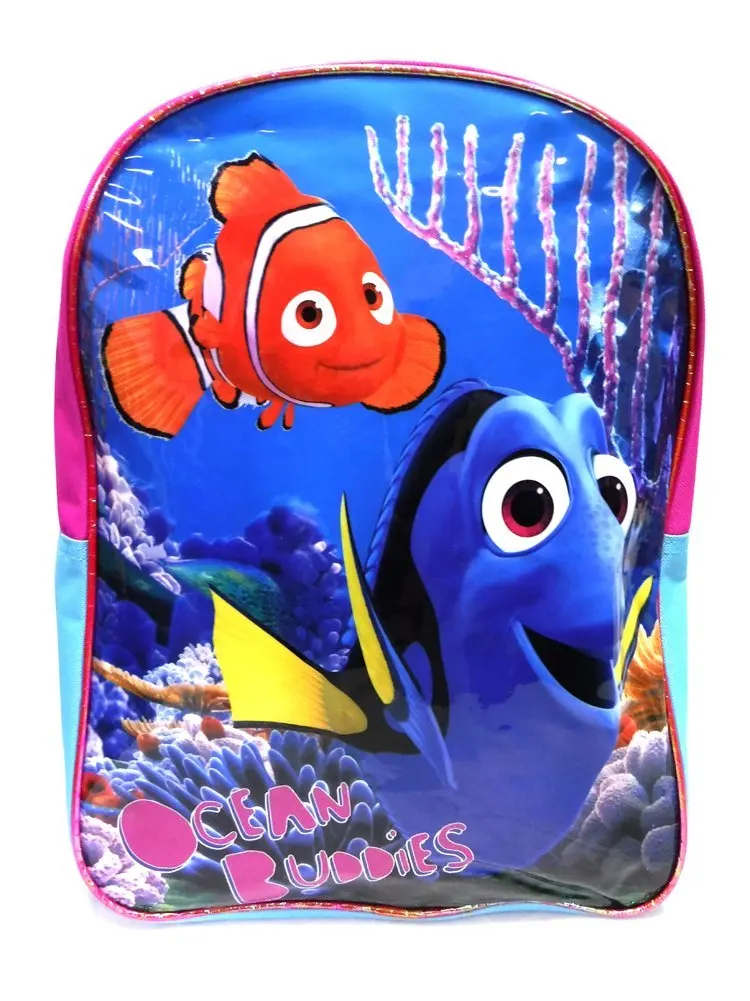 Finding Dory School Backpack Medium 12/" Girls Nemo Book Bag Pink Coral
