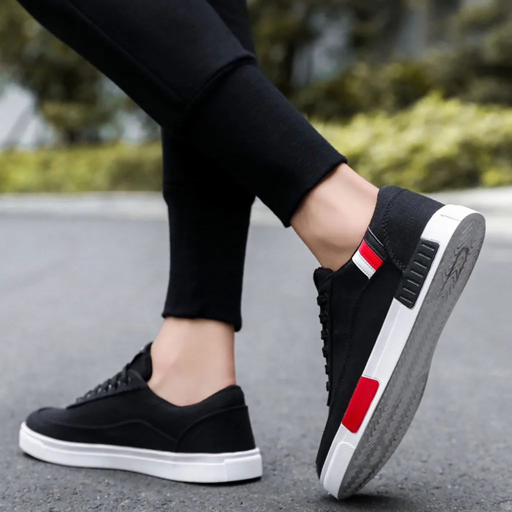 Męskie buty 2019 wiosenne letnie mieszane kolory męskie oddychające materiałowe sznurowane trampki jednokolorowe odkryte buty w stylu casual, biurowy Męskie buty 2019 wiosenne letnie mieszane kolory męskie oddychające materiałowe sznurowane trampki jednokolorowe odkryte buty w stylu casual, biurowy