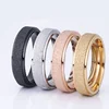 Simple personality ring men and women fashion ring Fashion pearl yarn matte stainless steel ring