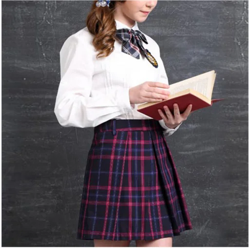 Sexy British College Girl Plaid Dress Skirt Custom School Girl Uniform 