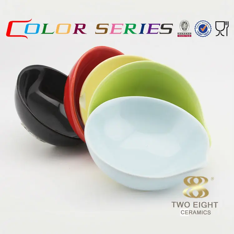 Hot Multi-functional colorful ceramics 4 pcs set sauce bowl