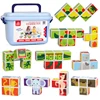 XST Baby Educational Toys 3d Magnetic Puzzle Building Blocks Kids Imagination Animal Diy Plastic Square Building Blocks Game