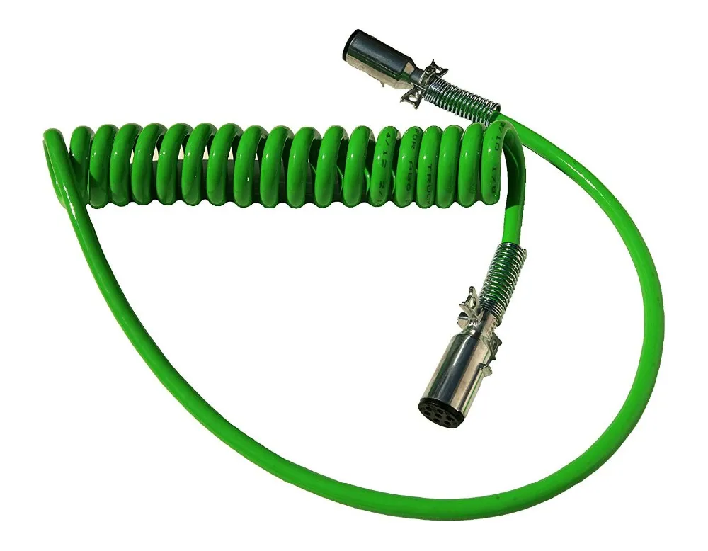 7 Conductor ABS Trailer Wire Extra Heavy Duty Green Jacket ABS Power