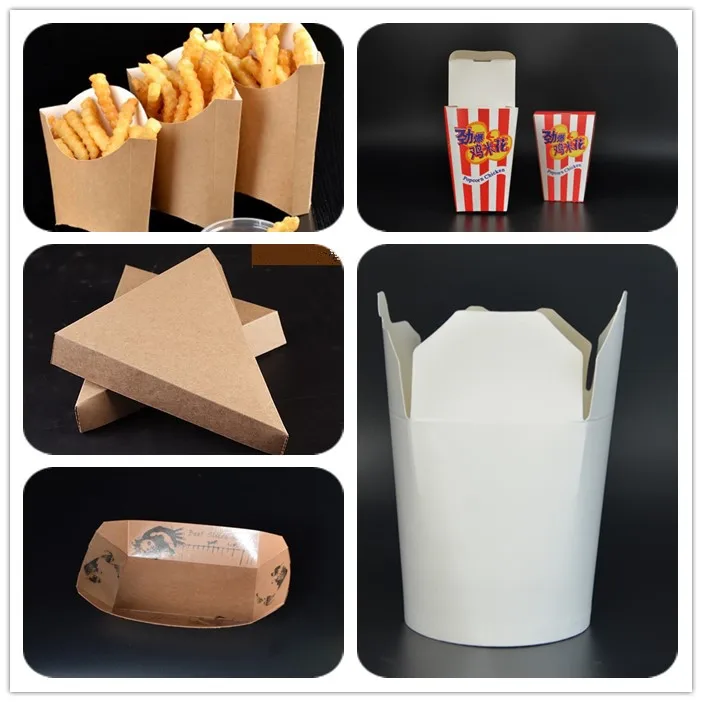 Food Grade Biodegradable Pla Pe Coated Fastfood Packing Paper Container ...