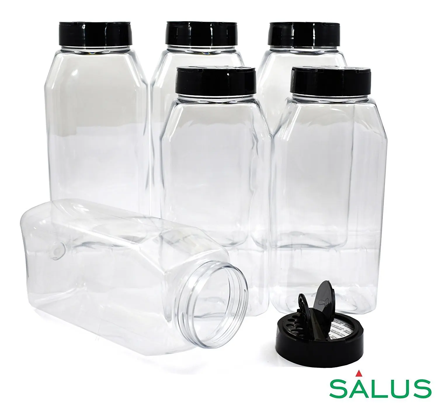 Buy 12ct PET 32oz Clear Long Neck Plastic Bottles with Black Twist