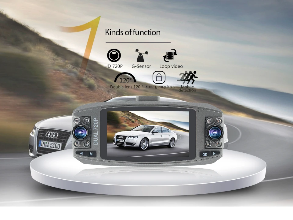 Видеорегистратор дуал камера 720p+d1. Vehicle Dual Camera DVR. Premium car Monitor g-one.