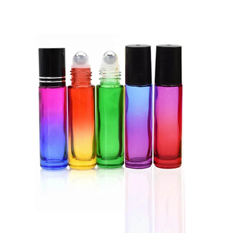 Wholesale Empty 10ml Gradient Glass Roll On Cosmetic Bottle 10ml ...