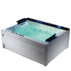 Double apron bathtub,l shaped shower bath,2 person jetted tub shower combo