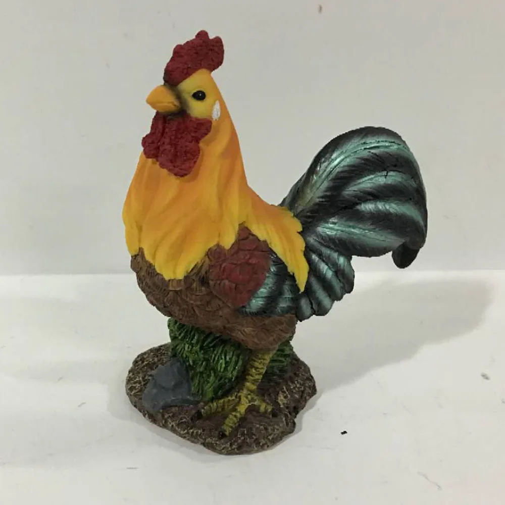 chisheen rooster decor garden statue chicken yard art sculpture outdoor