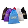 Small nice various colors nylon string pp non woven drawstring bag