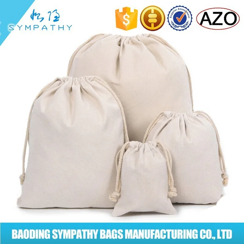 Custom Commercial Drawstring Cotton Canvas Laundry Bags Canvas Recycle