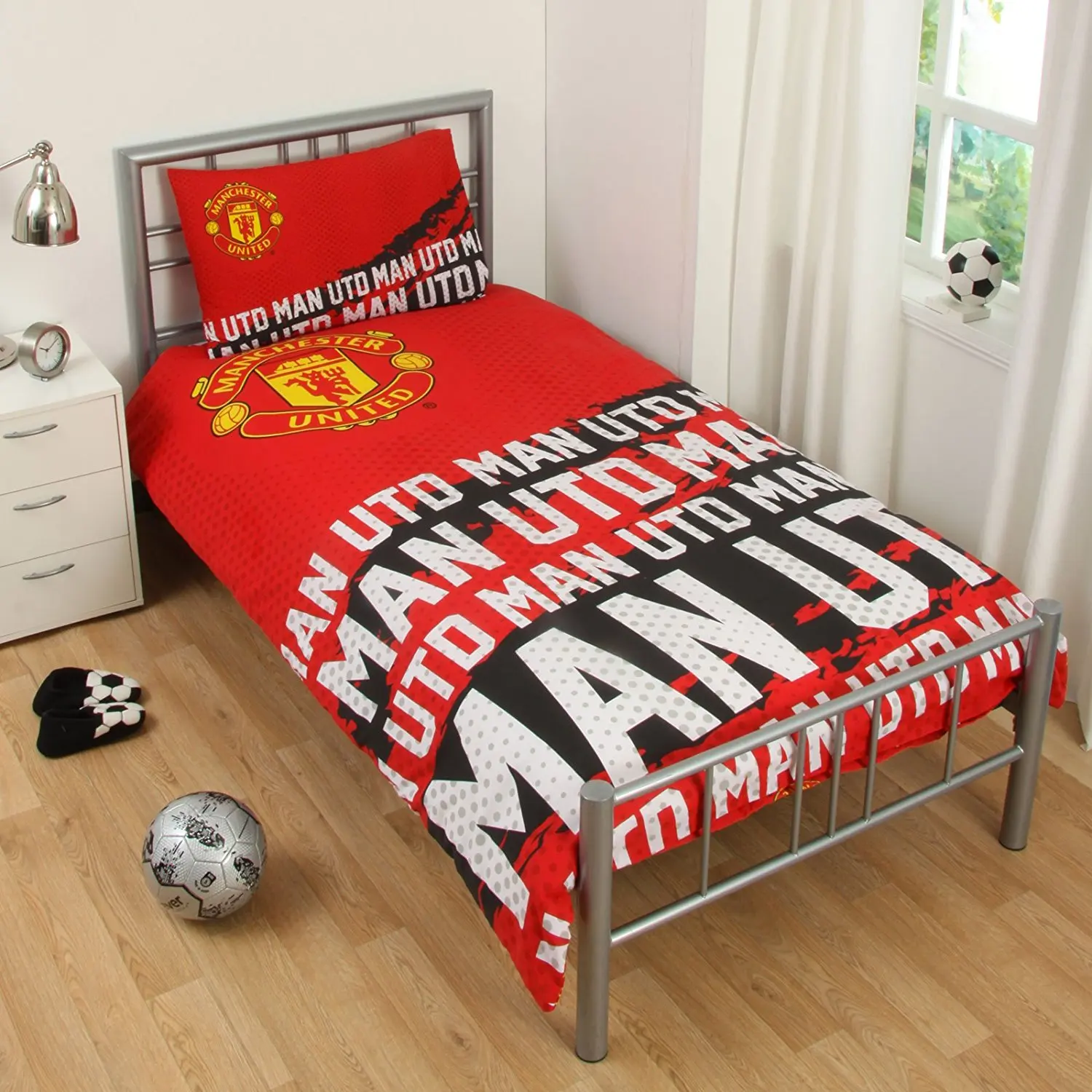 Manchester United Fc Single And Double Duvet Cover Sets Bedroom