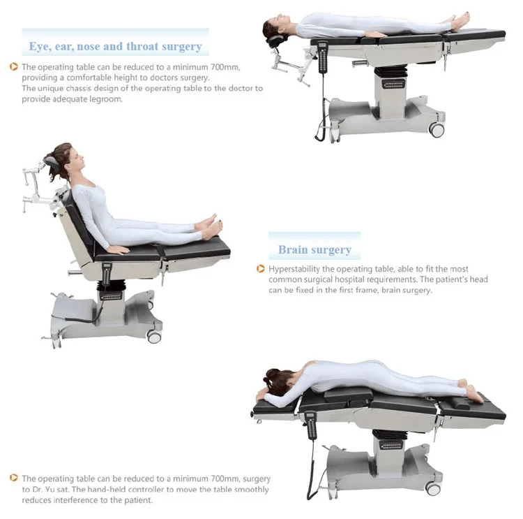 Multi functional electric operating table stainless steel table frame electric operation table