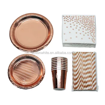 copper disposable plates