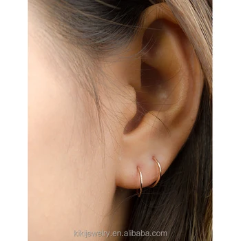 three stone stud earrings