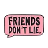 QIHE Stranger Things Eleven Pin Friends don't Lie Hand Hard Enamel Pin Brooch for Jeans Backpack Drop Shipping