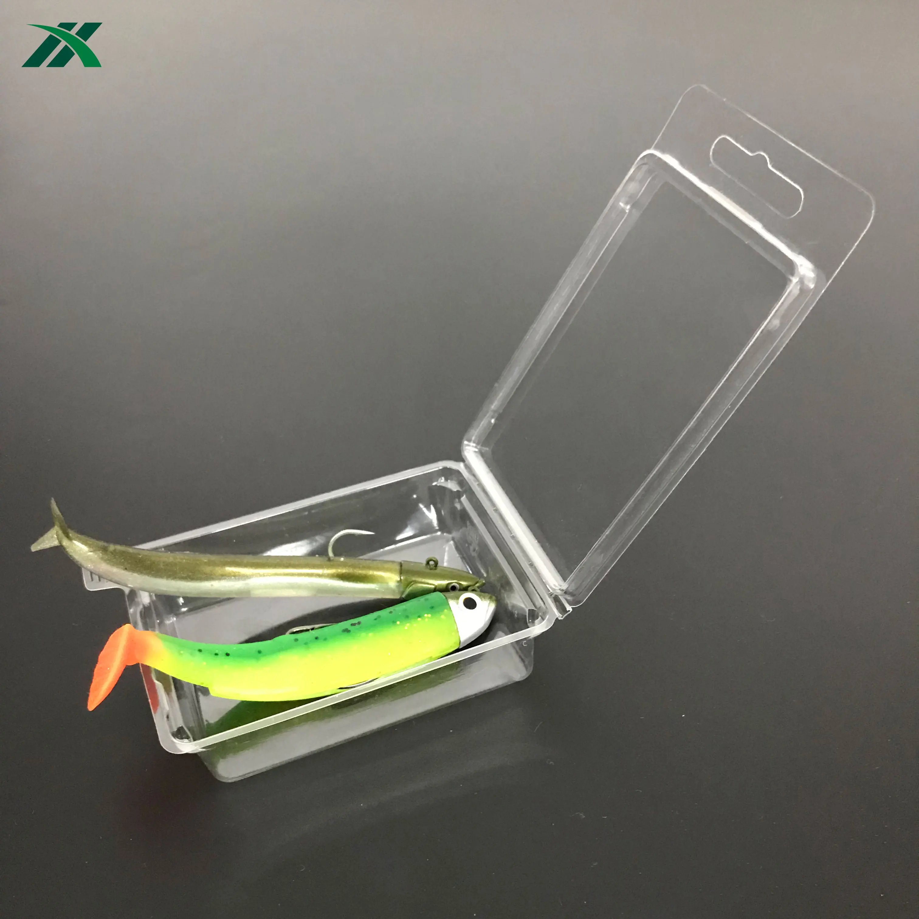 Clear Pet Disposable Plastic Clamshell Blister Box For Fishing Lure
