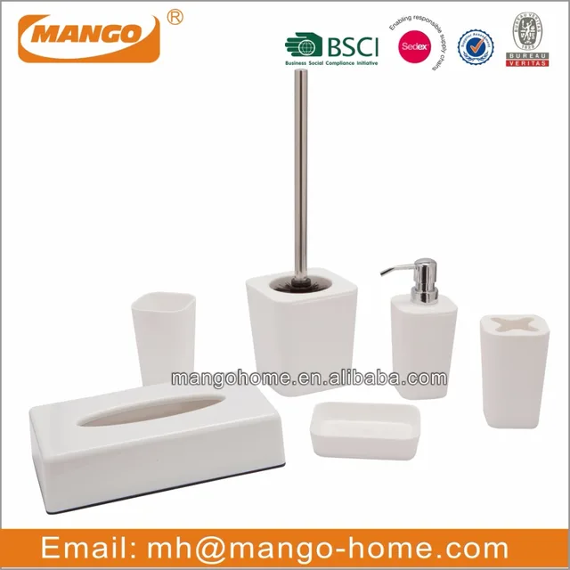 White Plastic Bathroom Set Whole Suppliers Alibaba 6pcs Modern White Plastic Bathroom Set
