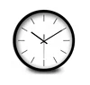 Fashion Brief Style Silent Sweep Home Office School Decorative Metal Frame Wall Clock