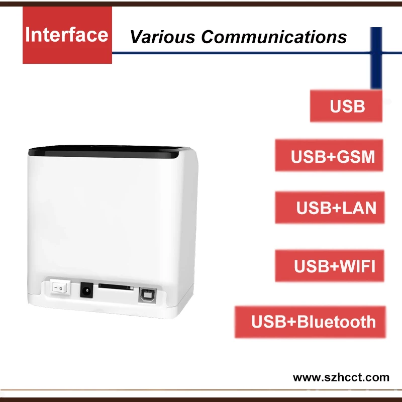 Fashionable 58mm POS Thermal Receipt Wireless Bluetooth WIFI SMS GPRS Printer HCC-POS58D