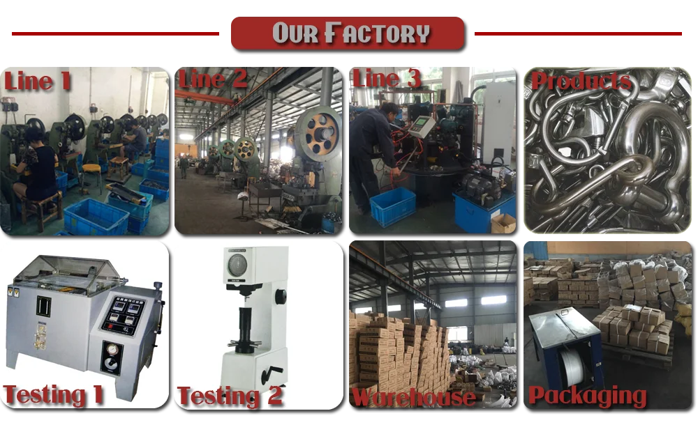 Heavy Duty Zinc Plated Spring Carabiner Rigging Hardware Cargo Hook for Marine