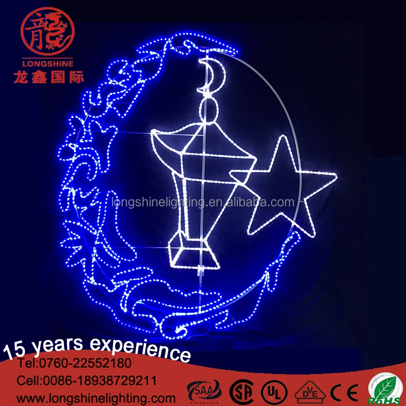 Led Decorations Lighting Eid Mubarak Light Sign Lanterns For