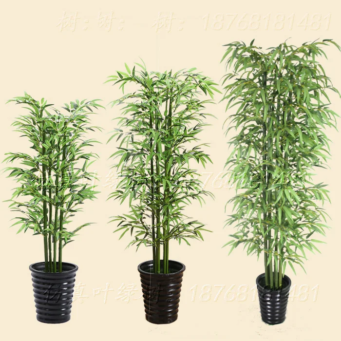 Bamboo Tree Screen Potted Artificial Fake Plant Room Divider Home