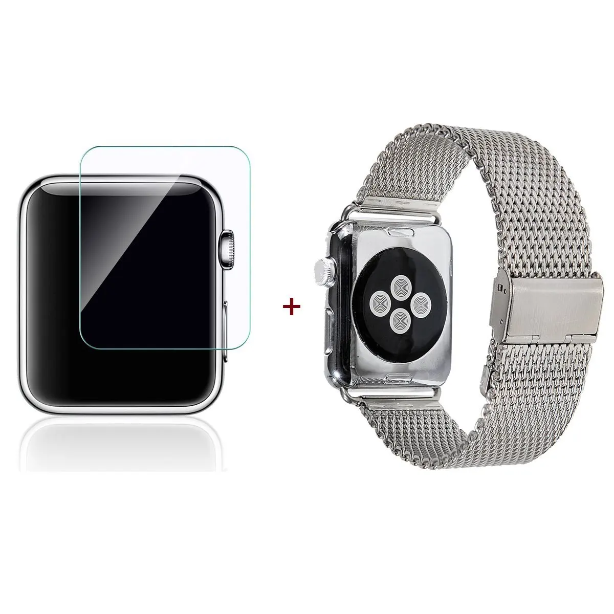 Apple Watch Band, GigaMax(TM) Milanese Loop Mesh Stainless Steel Strap Wrist Band Replacment With Metal Clasp Adapter for Apple Watch 42MM, Silver