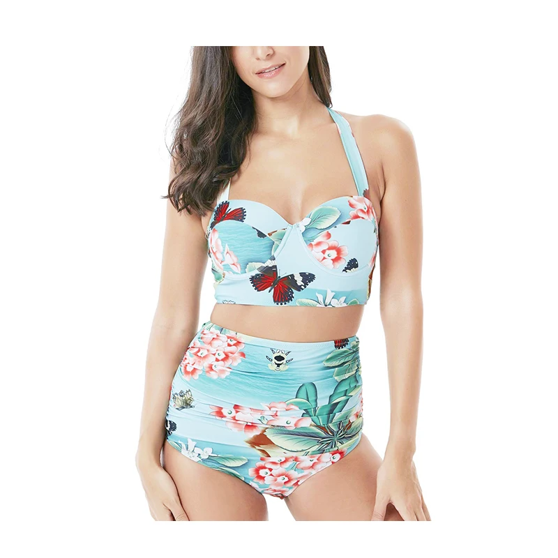 retro high waisted swimsuit