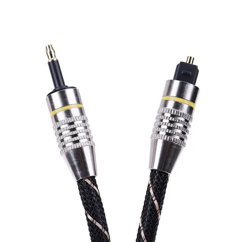 1m/1.5m/2m/3m 3.5mm gold plated Interface Digital Optical Audio Cable Fiber Mini Toslink to Toslink Optical Cord for CD DVD