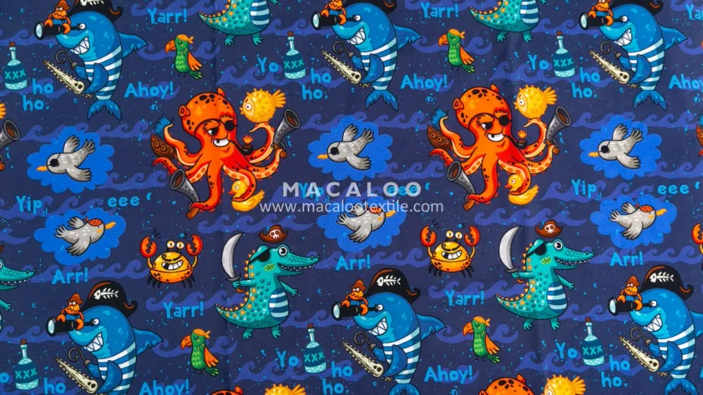 MOQ 1 yard 95% cotton 5% spandex digital printed fabric