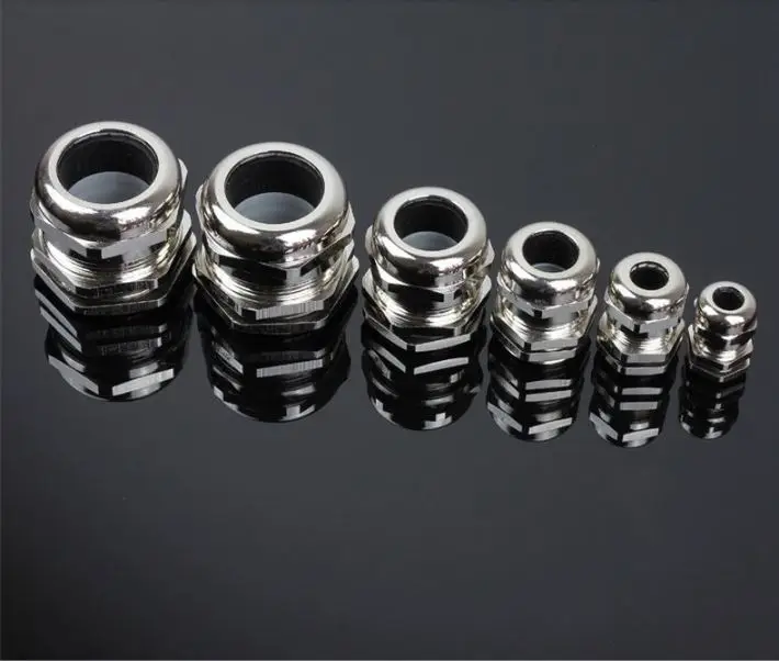 IP68 waterproof type standard brass nickel plated Metal cable gland