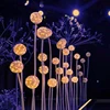 Star Spring 5 balls LED vine ball walkway stand for wedding stage decoration