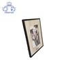 Contemporary Love Collection Distressed Wooden Photo Frame in Wood and Black With "LOVE" Letter Detail