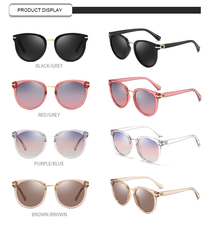 UV400 protection classic female polarized sun glasses holiday cyclo sunglasses women