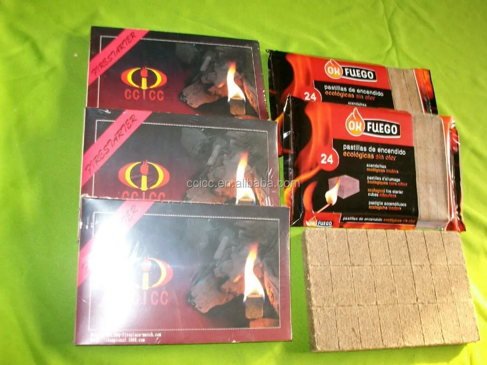 Natural Wood Paraffin Fire Starter Bbq Camping Firestarting Buy