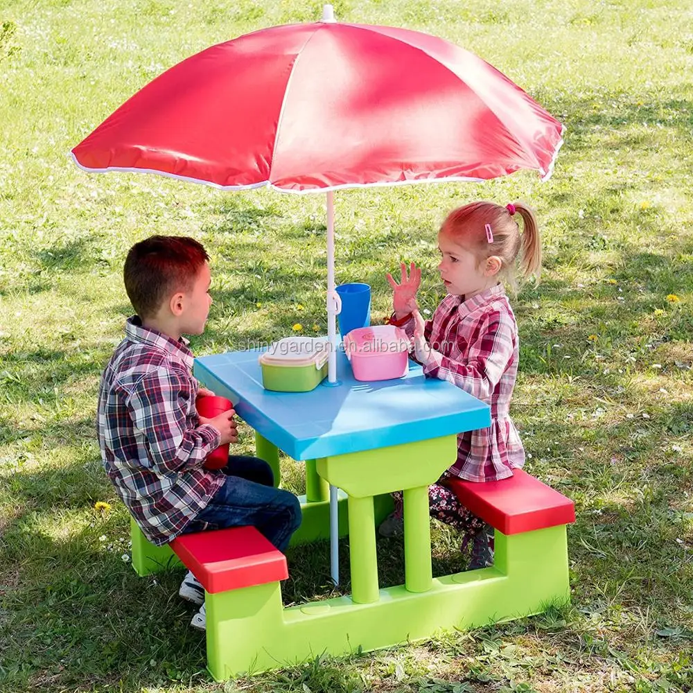 Стол с зонтом детский