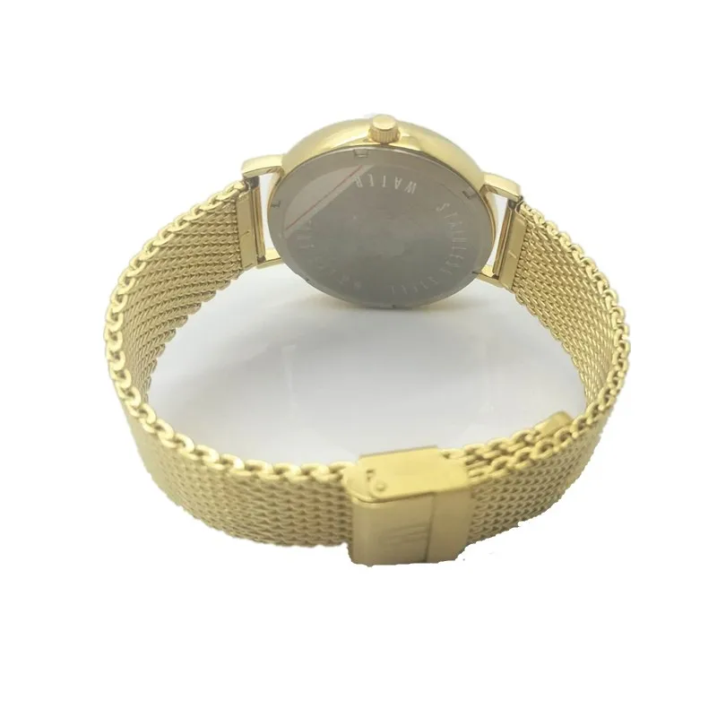 all black stainless steel watch men swiss movt quartz watch for