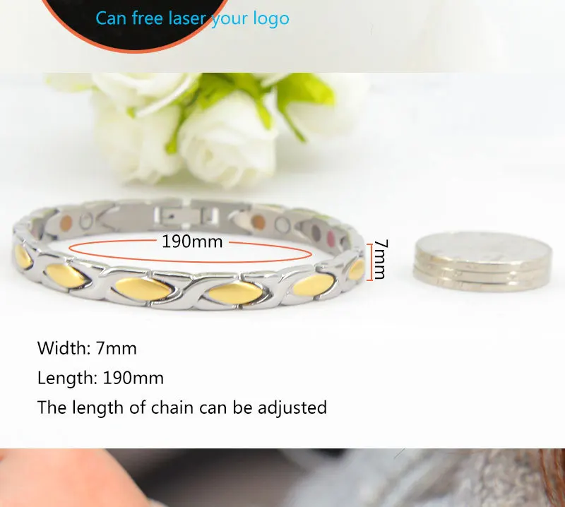 Magnet Stainless Steel Charm Braclet
