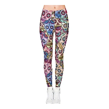 skull gym leggings