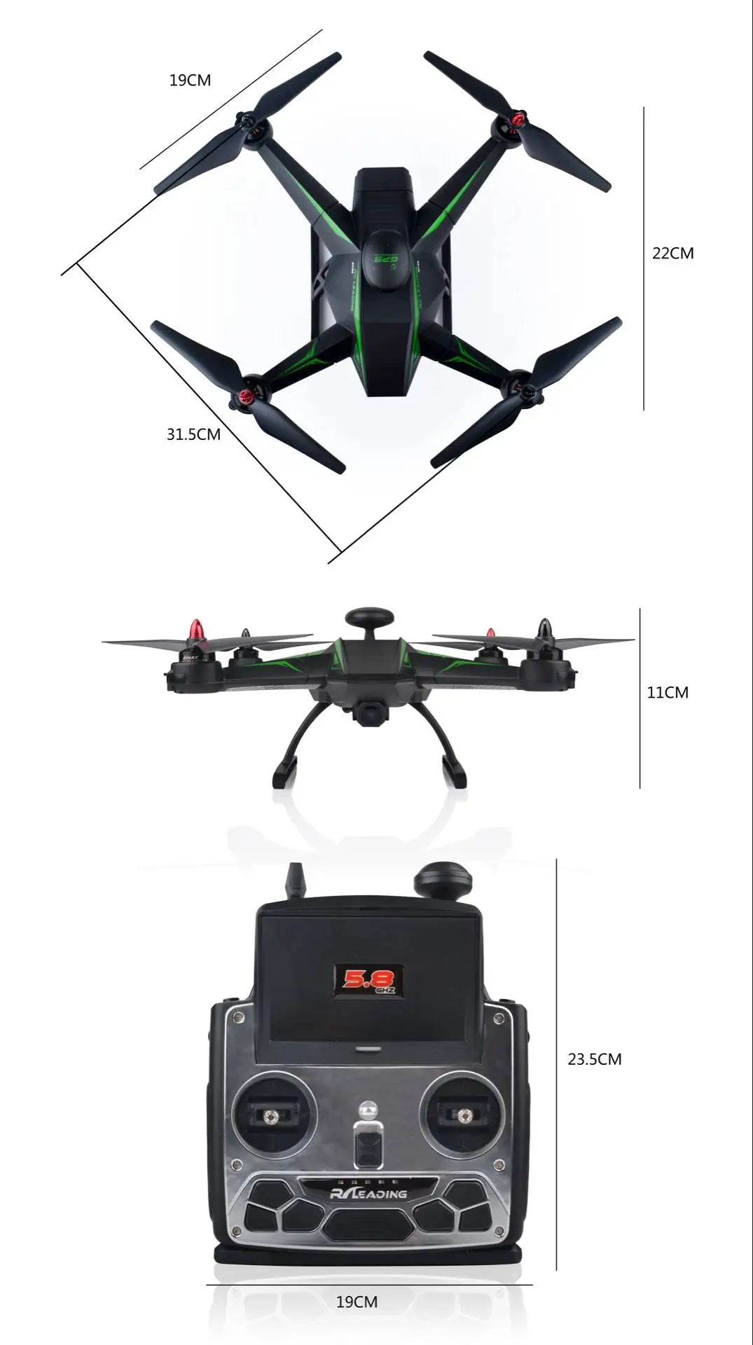 Dwi Dowellin Rc Quadcopter Double Gps Professional Drones With Hd