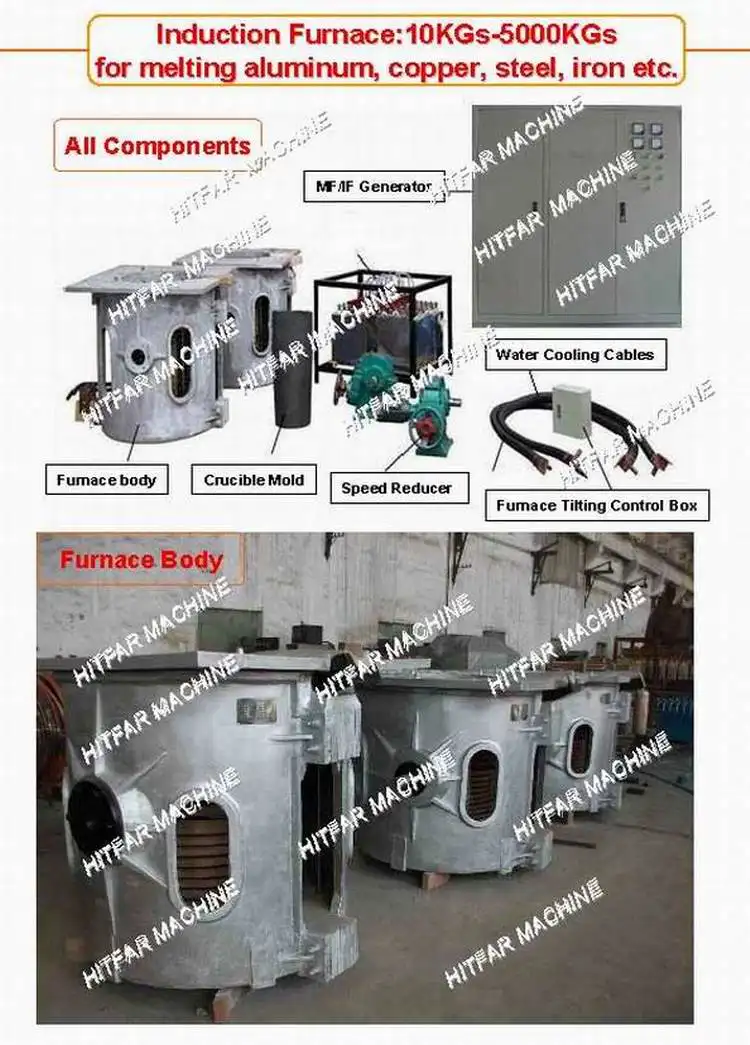 450 Kw 750kg Cast Iron And Steel Melting Induction Furnace With