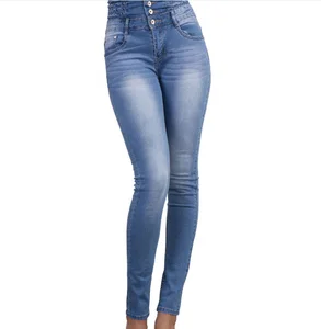Women's Elastic Denim Trousers Skinny Pencil High Waist Woman Jean Pants Women's Elastic Denim Trousers Skinny Pencil High Waist Woman Jean Pants