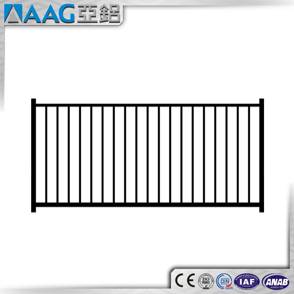 Fence panel aluminium extrusion profile for swimming pool