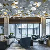 Hotel Crystal Lamp Simple Glass Plates Ceiling Chandelier Lamp Department Lobby Large Project Lamp