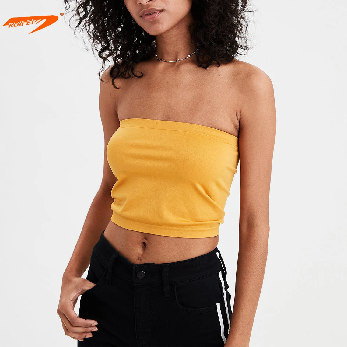 Oem Customized Wholesale Women's Seamless Tube Top With Strapless Style