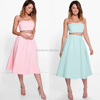 crop top and midi skirt co ord