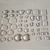 Wholesale transparent clear flat glass cabochon of round square heart shape glass cabochon jewelry