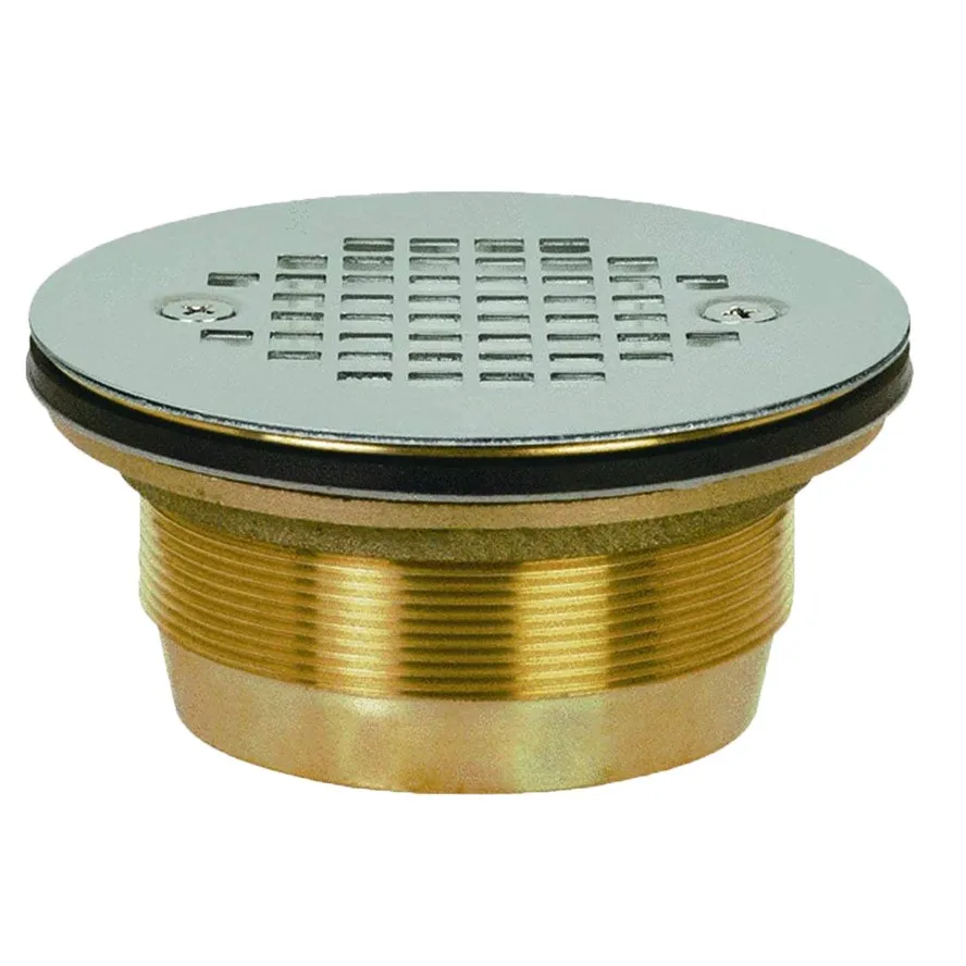 Brass Floor Drain Body With Stainless Steel Shower Drain Cover For